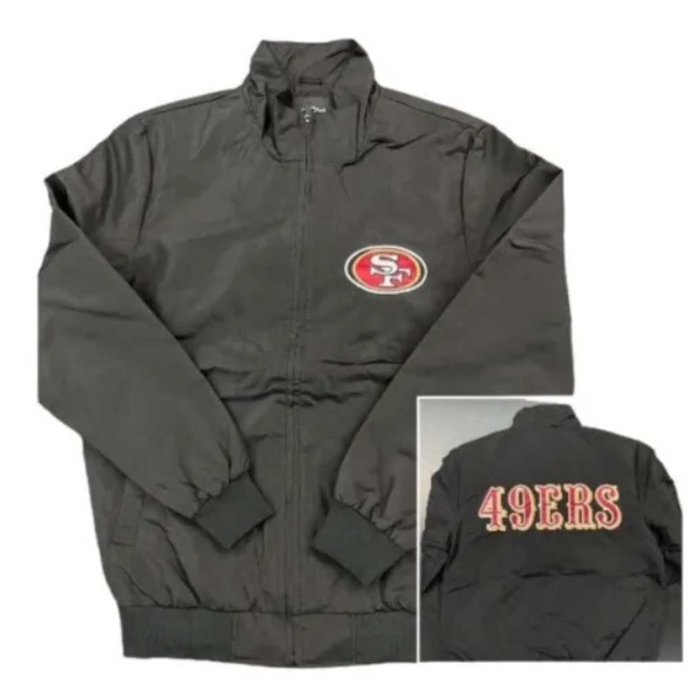 San Fransisco 49ers Full-Zip Light Weigh Wind breaker black Jacket